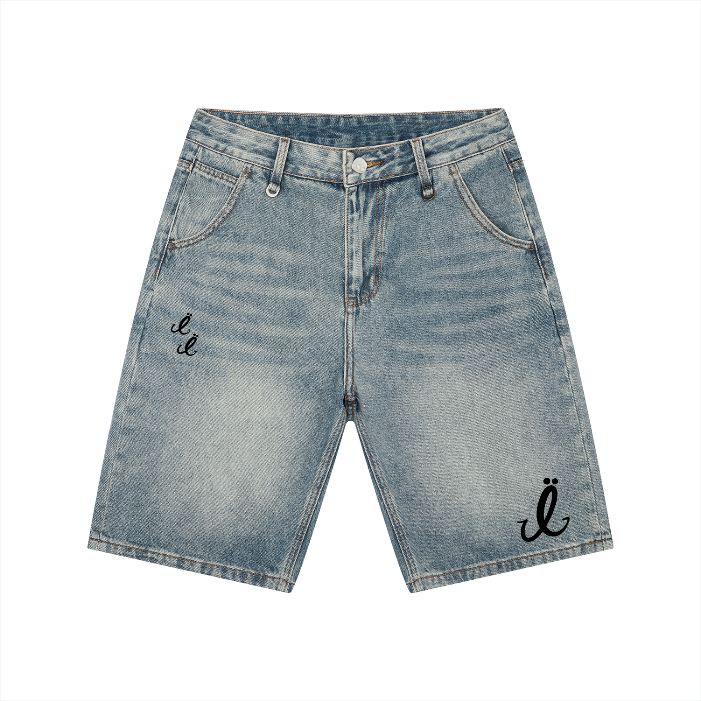 ÏBNÜMÏ BLACK EŸE DENIM SHORTS