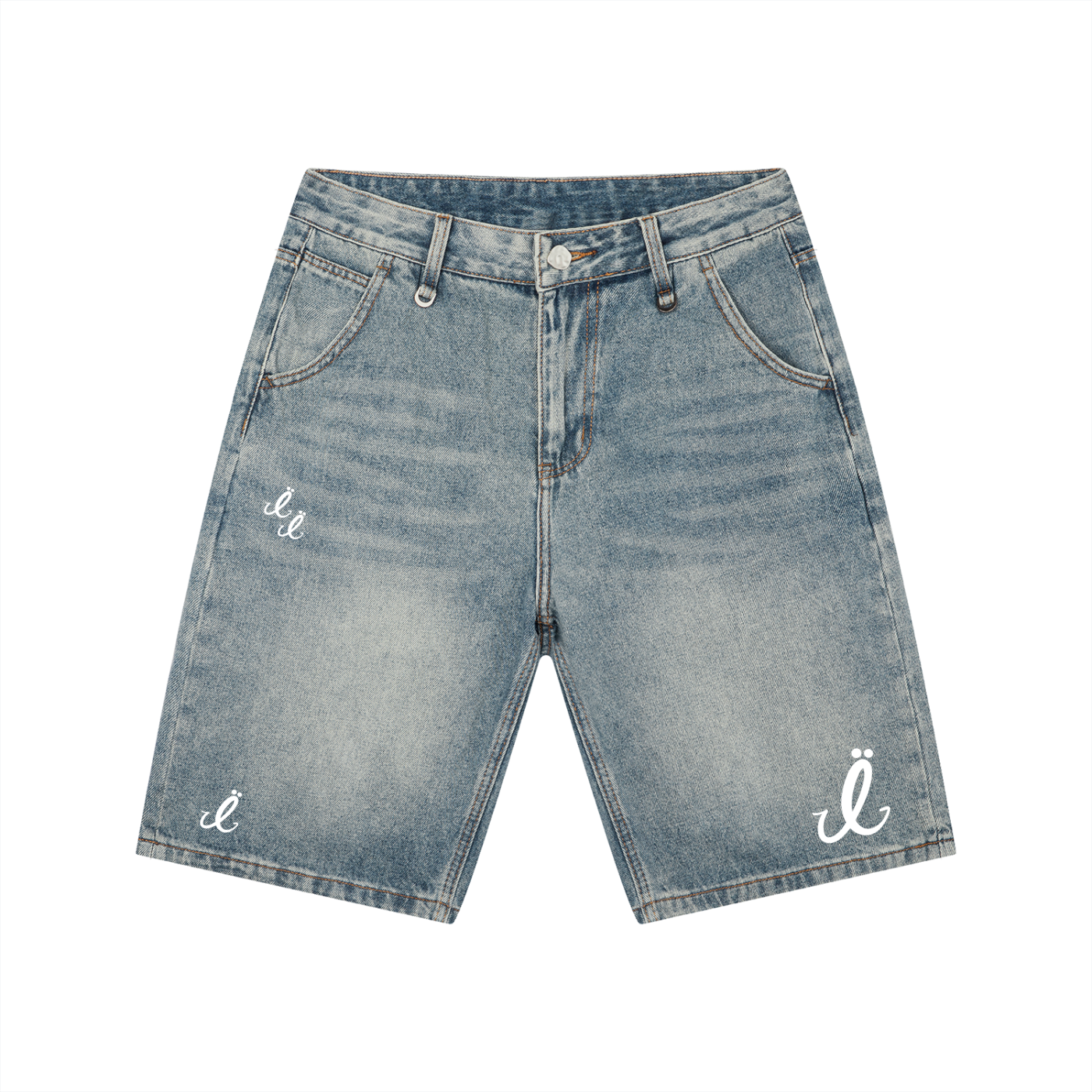 ÏBNÜMÏ WHITE EŸE DENIM SHORTS