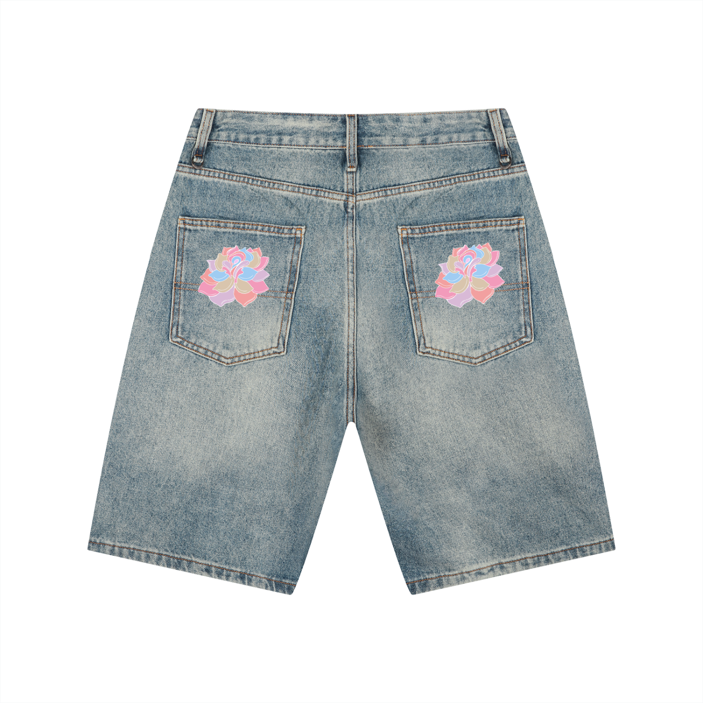 ÏBNÜMÏ LOTUS DENIM SHORTS